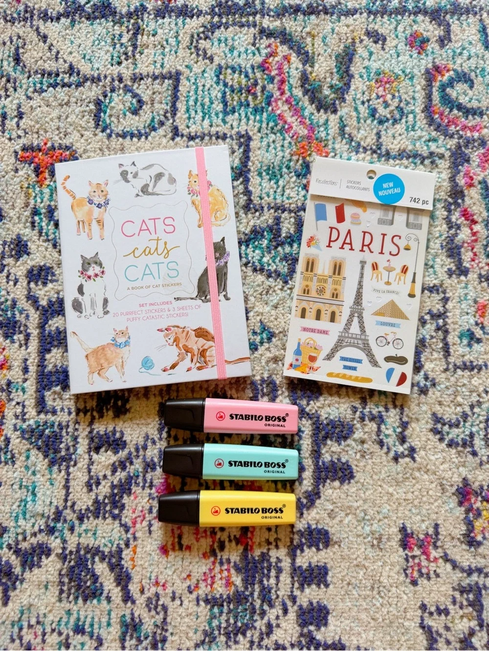 The Oui Oui Bundle – Stickers Highlighters Cat & Paris Theme